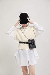 Women Color Matching Splicing Casual Dress